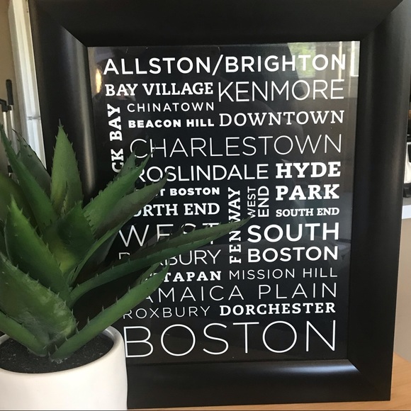 Boston Neighborhoods Typography Print - Picture 1 of 3